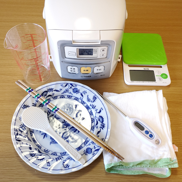 米麹甘酒を作る道具